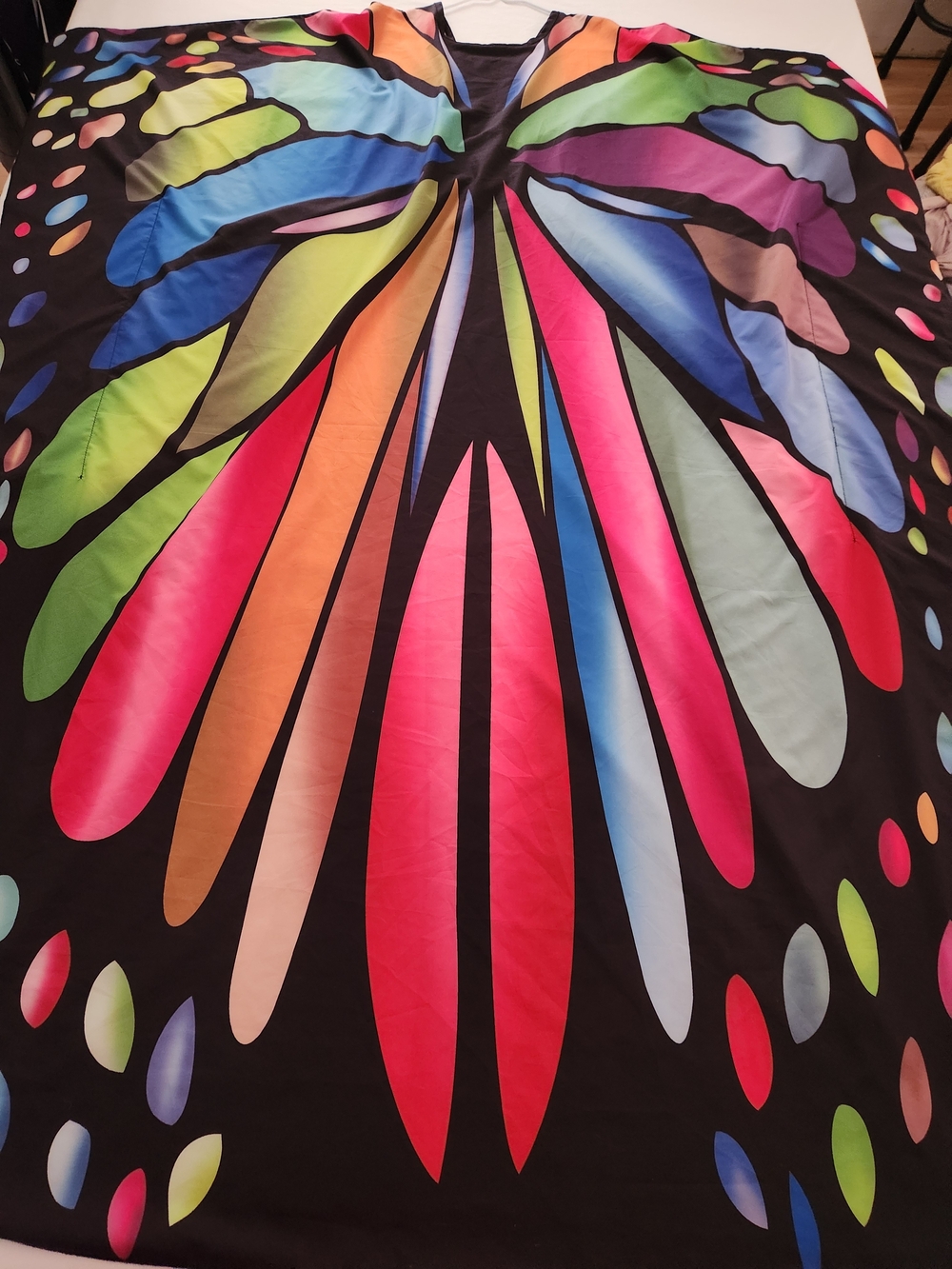 Colorful Butterfly Caftan Maxi Swim Cover Up One Size M–2XL - Picture 4 of 8